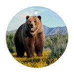 Grizzly Bear Ornament (Round)