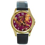baby-dragon Round Gold Metal Watch