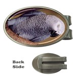 African Grey Parrot Money Clip (Oval)