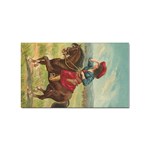 Cowgirl on Horse Sticker (Rectangular)