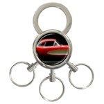 red corvette 3-Ring Key Chain