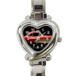 red corvette Heart Italian Charm Watch