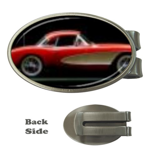 red corvette Money Clip (Oval) from UrbanLoad.com Front