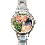 airedale terrier Round Italian Charm Watch