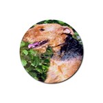 airedale terrier Rubber Coaster (Round)