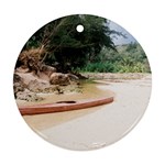 kayak in river Ornament (Round)