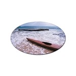 kayak in ocean Sticker Oval (10 pack)