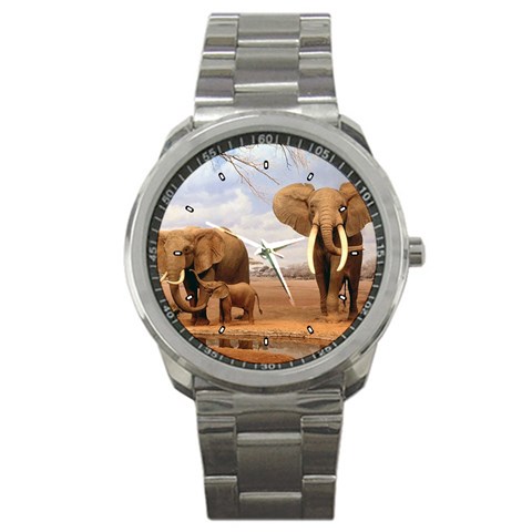 Elephant Sport Metal Watch from UrbanLoad.com Front
