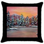  Jane s Winter Sunset   by Ave Hurley of ArtRevu ~ Throw Pillow Case (Black)