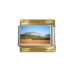 mountainscene1 Gold Trim Italian Charm (9mm)
