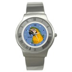 Yellow & Green Macaw Parrot - Quality Unisex Ultra Slim Style Stainless Steel Watch