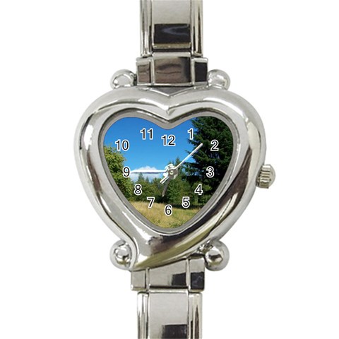land2 Heart Italian Charm Watch from UrbanLoad.com Front