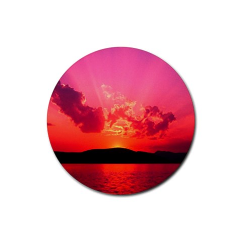Sunset Rubber Round Coaster (4 pack) from UrbanLoad.com Front