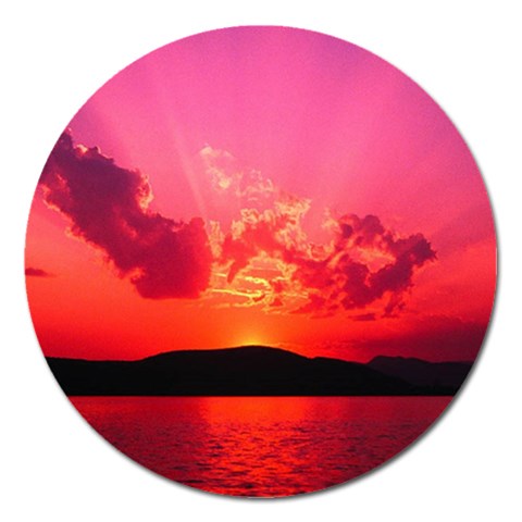 Sunset Magnet 5  (Round) from UrbanLoad.com Front