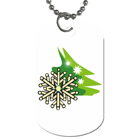 Winter Snowflake Dog Tag (One Side) from UrbanLoad.com Front