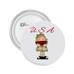 USA Girl With Watermelon 2.25  Button