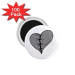 Sewn Up Dark Heart 1.75  Magnet (100 pack) 