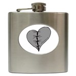 Sewn Up Dark Heart Hip Flask (6 oz)
