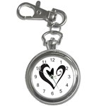 Heart Inside a Heart Key Chain Watch
