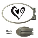 Heart Inside a Heart Money Clip (Oval)