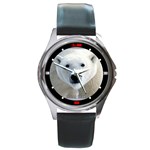 Polar Bear - Quality Round Unisex Leather Strap Watch