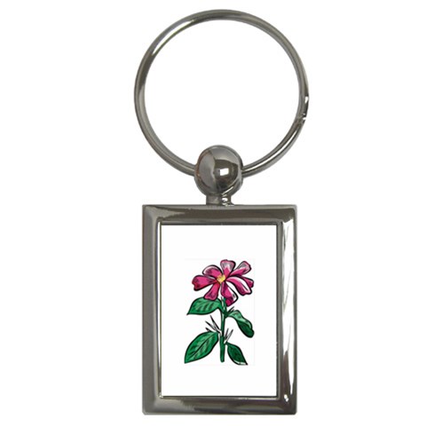 Flower Key Chain (Rectangle) from UrbanLoad.com Front