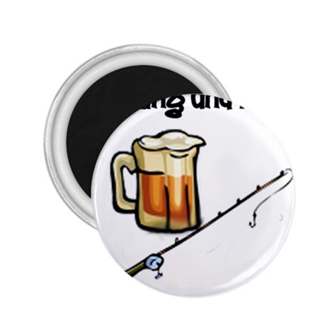 fishing and beer what else is there 2.25  Magnet from UrbanLoad.com Front