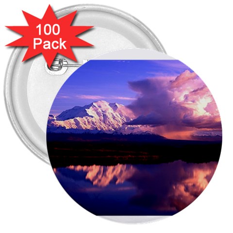 TWC Mtn Scene 3  Button (100 pack) from UrbanLoad.com Front