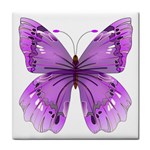 Purple Awareness Butterfly Face Towel
