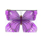 Purple Awareness Butterfly Cosmetic Bag (Large)