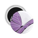 Purple Awareness Butterfly 2 2.25  Button Magnet