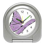 Purple Awareness Butterfly 2 Desk Alarm Clock