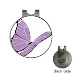 Purple Awareness Butterfly 2 Hat Clip with Golf Ball Marker