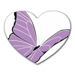 Purple Awareness Butterfly 2 Mouse Pad (Heart)