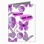 Invisible Illness Collage Greeting Card (8 Pack)