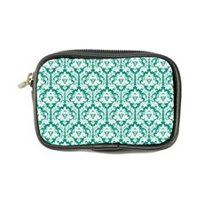 Emerald Green Damask Pattern Coin Purse from UrbanLoad.com Front