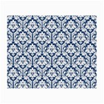 White On Blue Damask Glasses Cloth (Small)