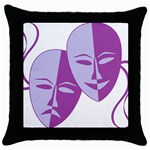 Comedy & Tragedy Of Chronic Pain Black Throw Pillow Case
