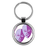 Comedy & Tragedy Of Chronic Pain Key Chain (Round)