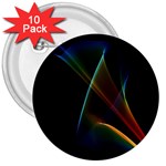 Abstract Rainbow Lily, Colorful Mystical Flower  3  Button (10 pack)