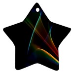 Abstract Rainbow Lily, Colorful Mystical Flower  Star Ornament (Two Sides)