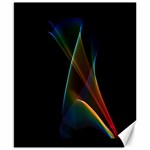 Abstract Rainbow Lily, Colorful Mystical Flower  Canvas 8  x 10  (Unframed)