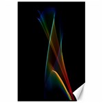 Abstract Rainbow Lily, Colorful Mystical Flower  Canvas 20  x 30  (Unframed)