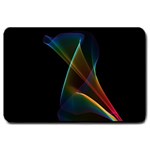Abstract Rainbow Lily, Colorful Mystical Flower  Large Door Mat