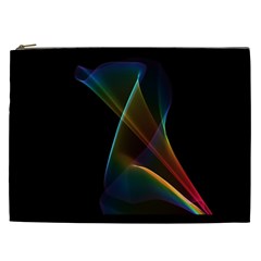 Abstract Rainbow Lily, Colorful Mystical Flower  Cosmetic Bag (XXL) from UrbanLoad.com Front