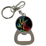 Peacock Symphony, Abstract Rainbow Music Bottle Opener Key Chain