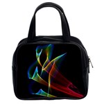 Peacock Symphony, Abstract Rainbow Music Classic Handbag (Two Sides)