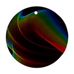 Liquid Rainbow, Abstract Wave Of Cosmic Energy  Round Ornament