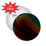 Liquid Rainbow, Abstract Wave Of Cosmic Energy  2.25  Button (10 pack)