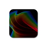 Liquid Rainbow, Abstract Wave Of Cosmic Energy  Drink Coaster (Square)